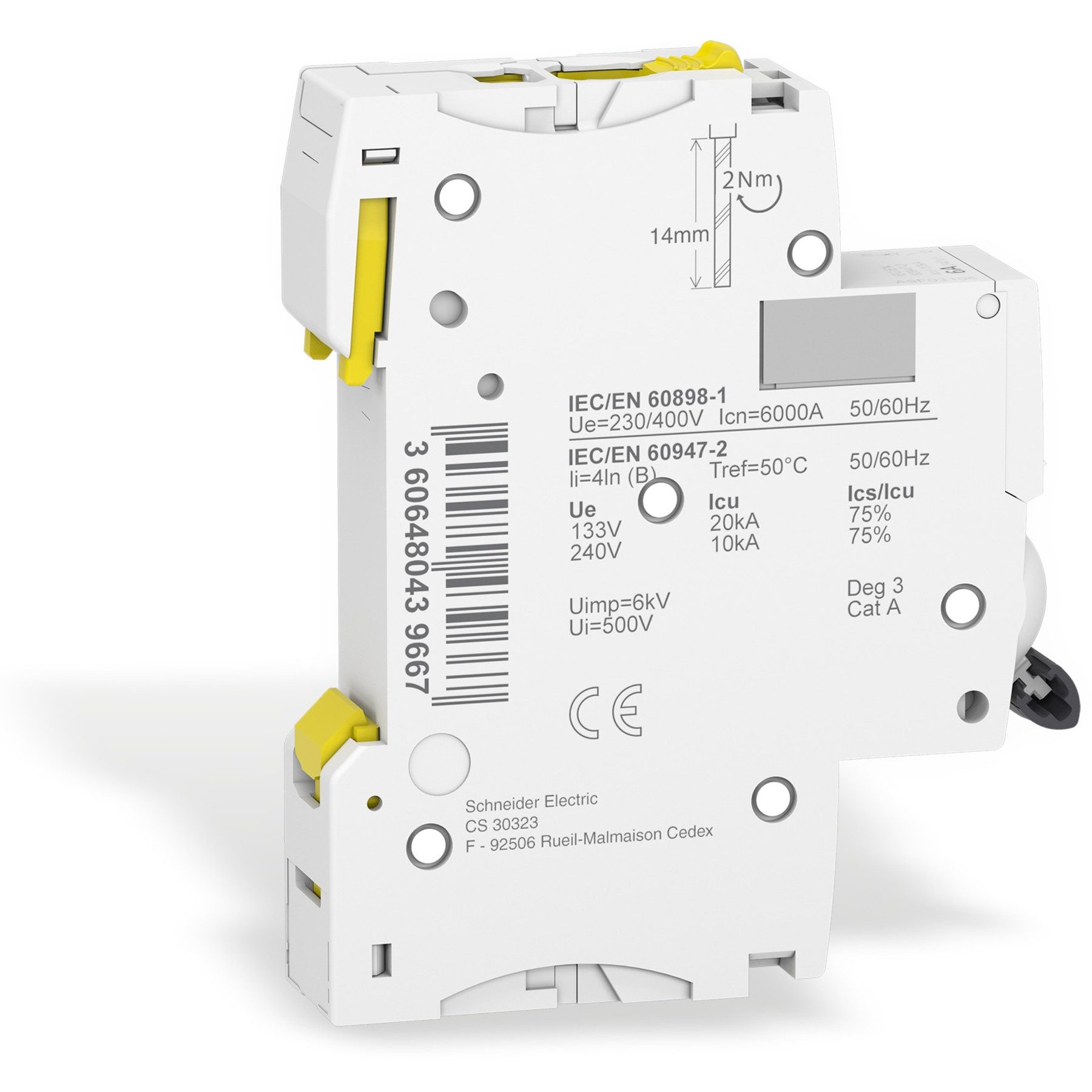 Schneider Electric Schalter SCHNEIDER ELECTRIC Leitungsschutzschalter A9F03106, iC60N, B, 6A