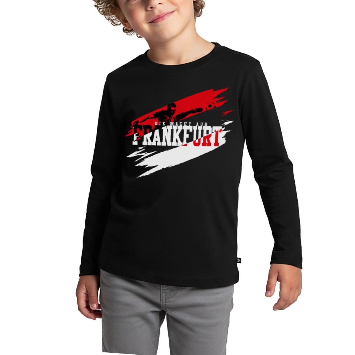 Spreadshirt T-Shirt Die Macht Aus Frankfurt Fußball Fan Kinder Premium Langarmshirt (1-tlg)