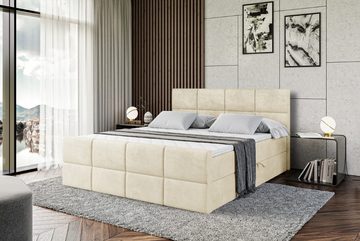 ALTDECOR Boxspringbett ARDENI-Z (Multipocket-Matratze H4, H3 Matratze Bonellfederung, Topper, Kopfteil)