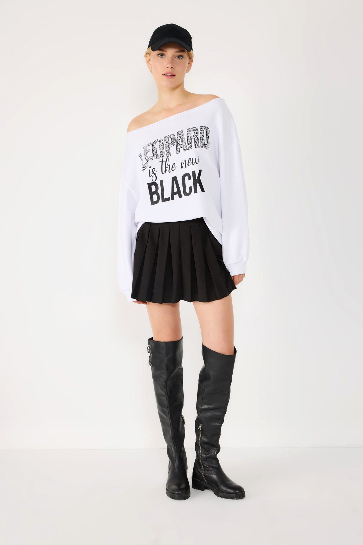 No Matter What Kapuzenpullover Sweatshirt mit Leopardenmuster und lockerer günstig online kaufen