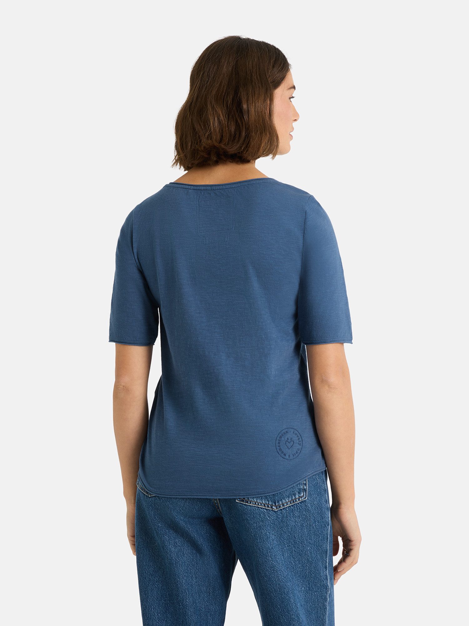 Lieblingsstück Rundhalsshirt CandiceEP mit Statement-Stickerei und im Batik-Look