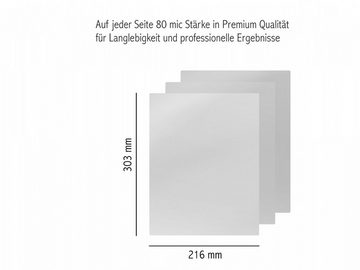 r&b Laminiersysteme Schutzfolie Laminierfolien A4 (216 x 303 mm), 2 x 125 mic, glänzend, 100 Stück