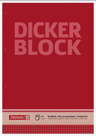 BRUNNEN Collegeblock BRUNNEN 1052788 Block "Dicker Block" A4 kariert