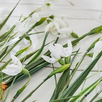 Kunstblume Deko-Blume 12er Set Willmare weiß/grün, Mirabeau, Höhe 27.0 cm
