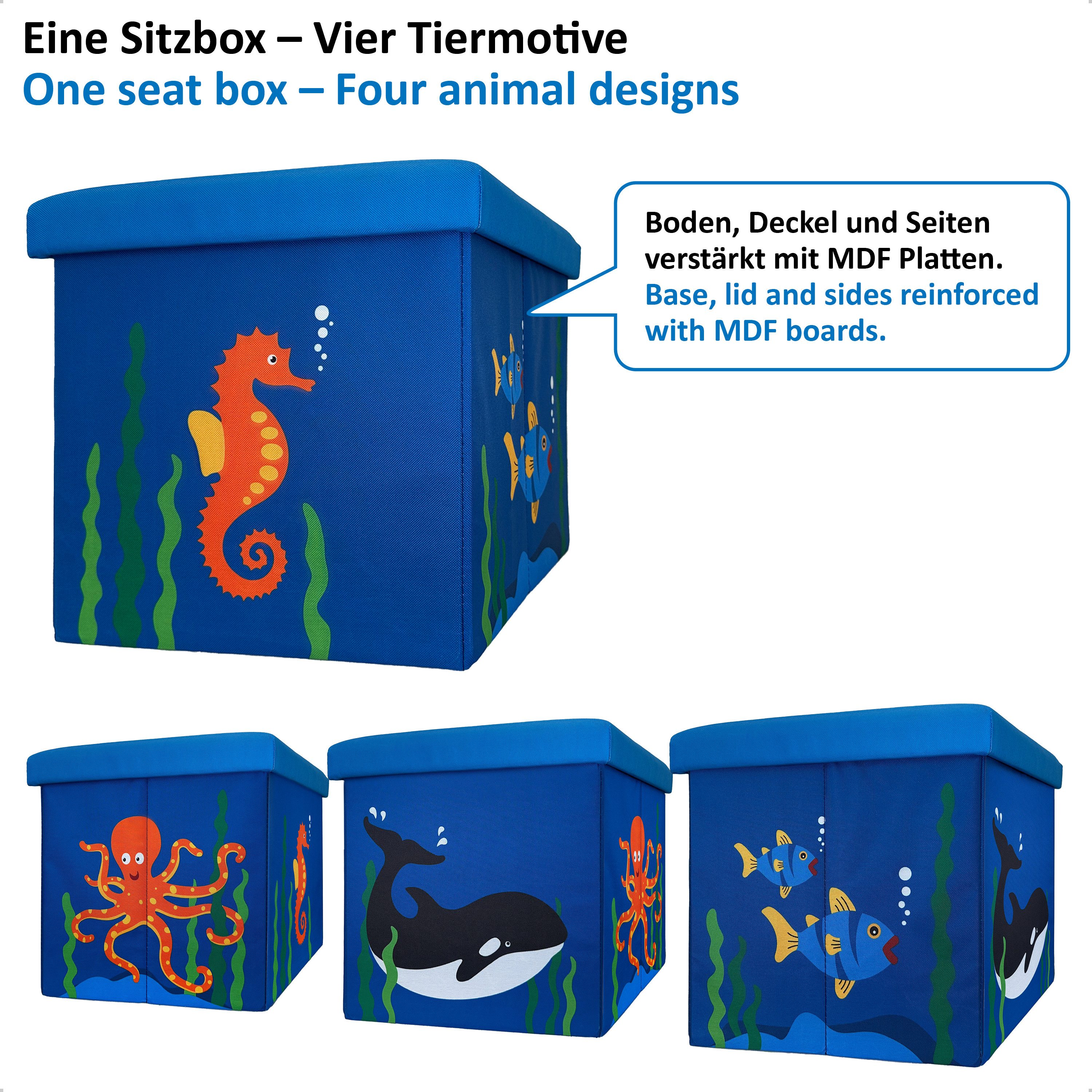 WIESEN.design Spielzeugtruhe 33L, Spielzeugkiste mit Deckel, Kindersitzbank mit Stauraum (Spielzeugbox mit Deckel, Sitzbank Kinder, Spielzeugkiste Kinderzimmer, Spielzeug Aufbewahrung, Kinderbank, Spielzeugaufbewahrung Kinderzimmer), geeignet für Kallax-Regale, belastbar bis 150kg, gratis Versand