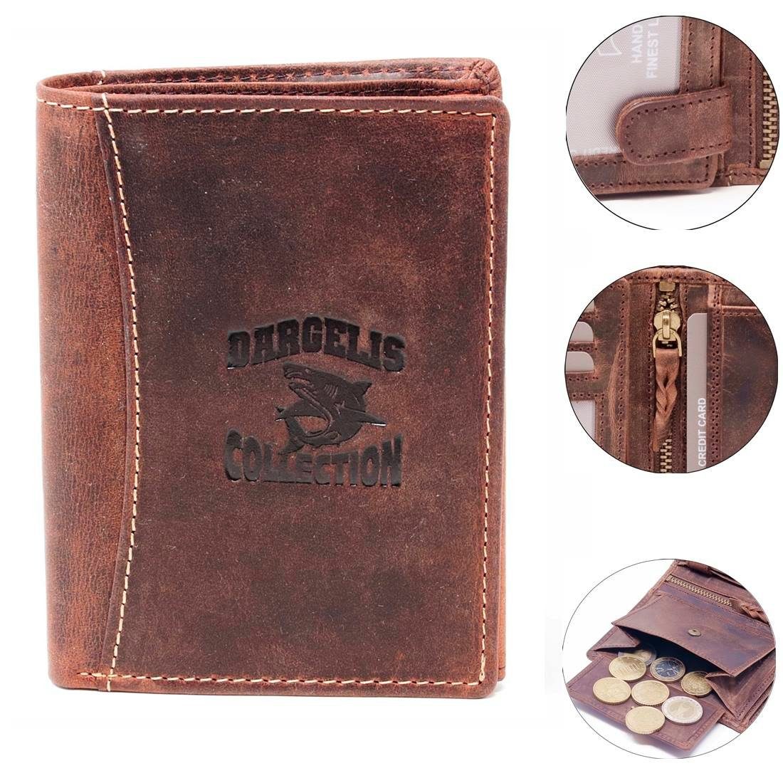 Geldbörse ◊ Herren Geldbörse Leder Portemonnaie Brieftasche Geldbeutel Börse