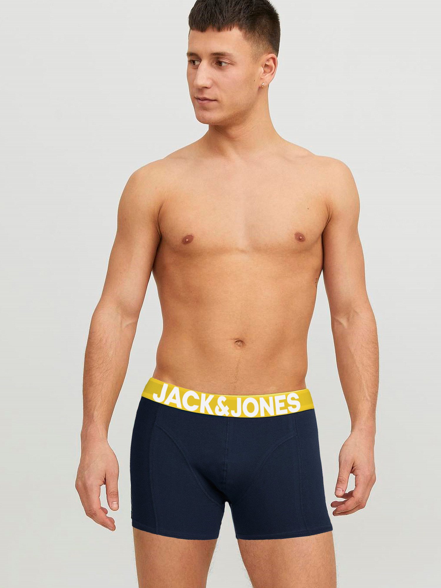 Jack & Jones Boxershorts Solid (5-St., 5er Pack) gute Passform durch elastische Baumwollqualität