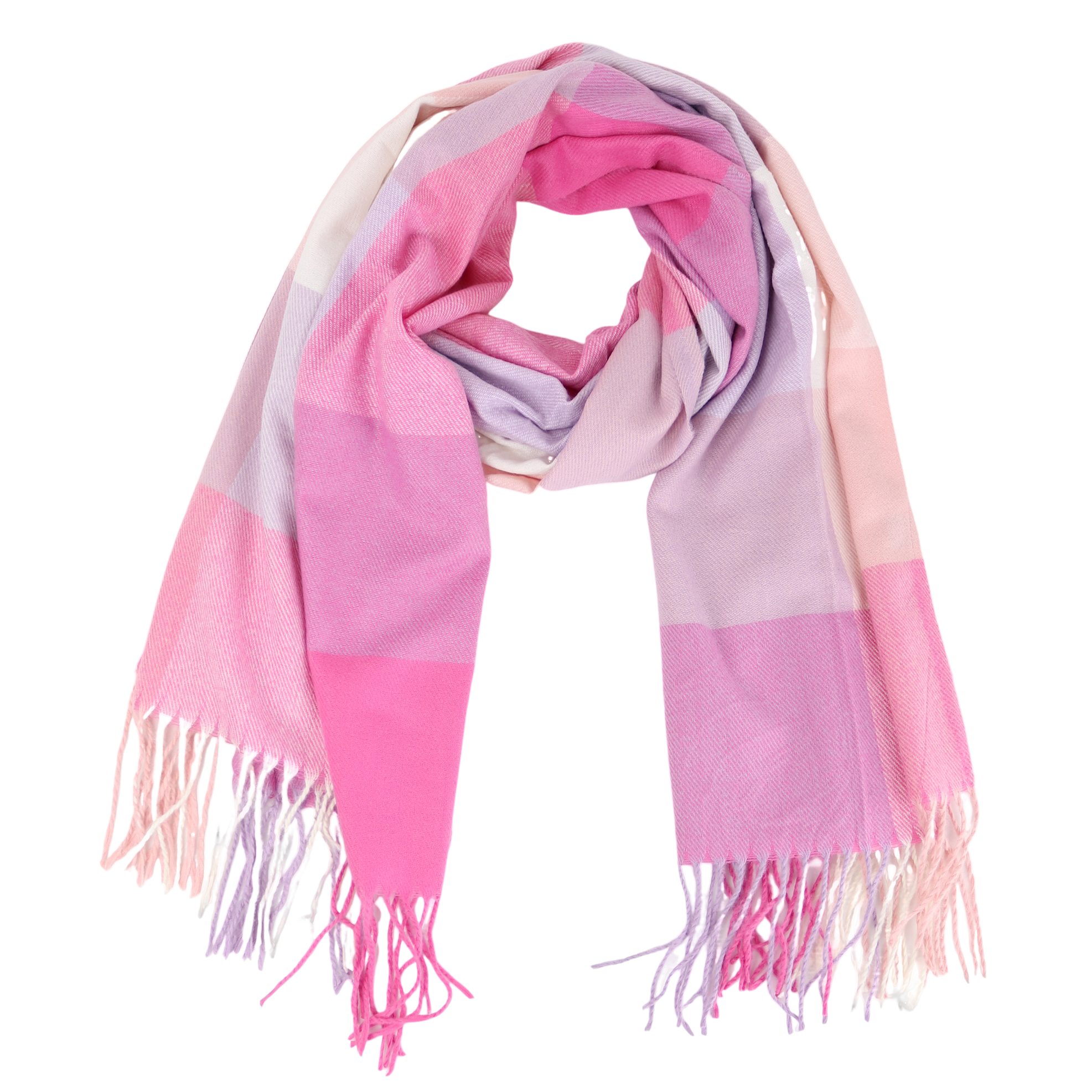 MIRROSI Modeschal weicher und warmer karierter Schal mit Fransen, 70x180cm, (Viele tolle Farboptionen zur Auswahl), Damen Halstuch ideal für Herbst und Winter – Bild 5 von 5