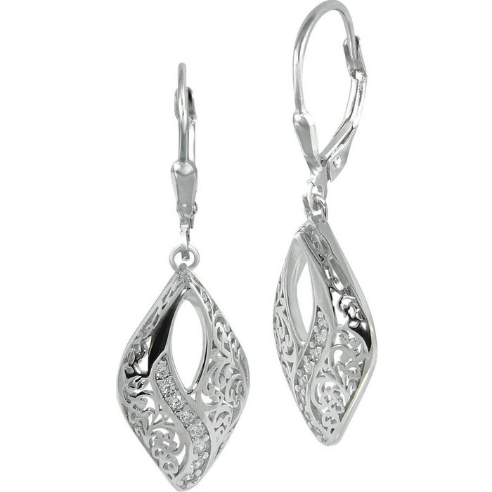 SilberDream Paar Ohrhänger SilberDream Damen Ohrhänger Ohrring 925 (Ohrhänger) Damen Ohrhänger Orient aus 925 Sterling Silber glanz Farbe: silber weiß