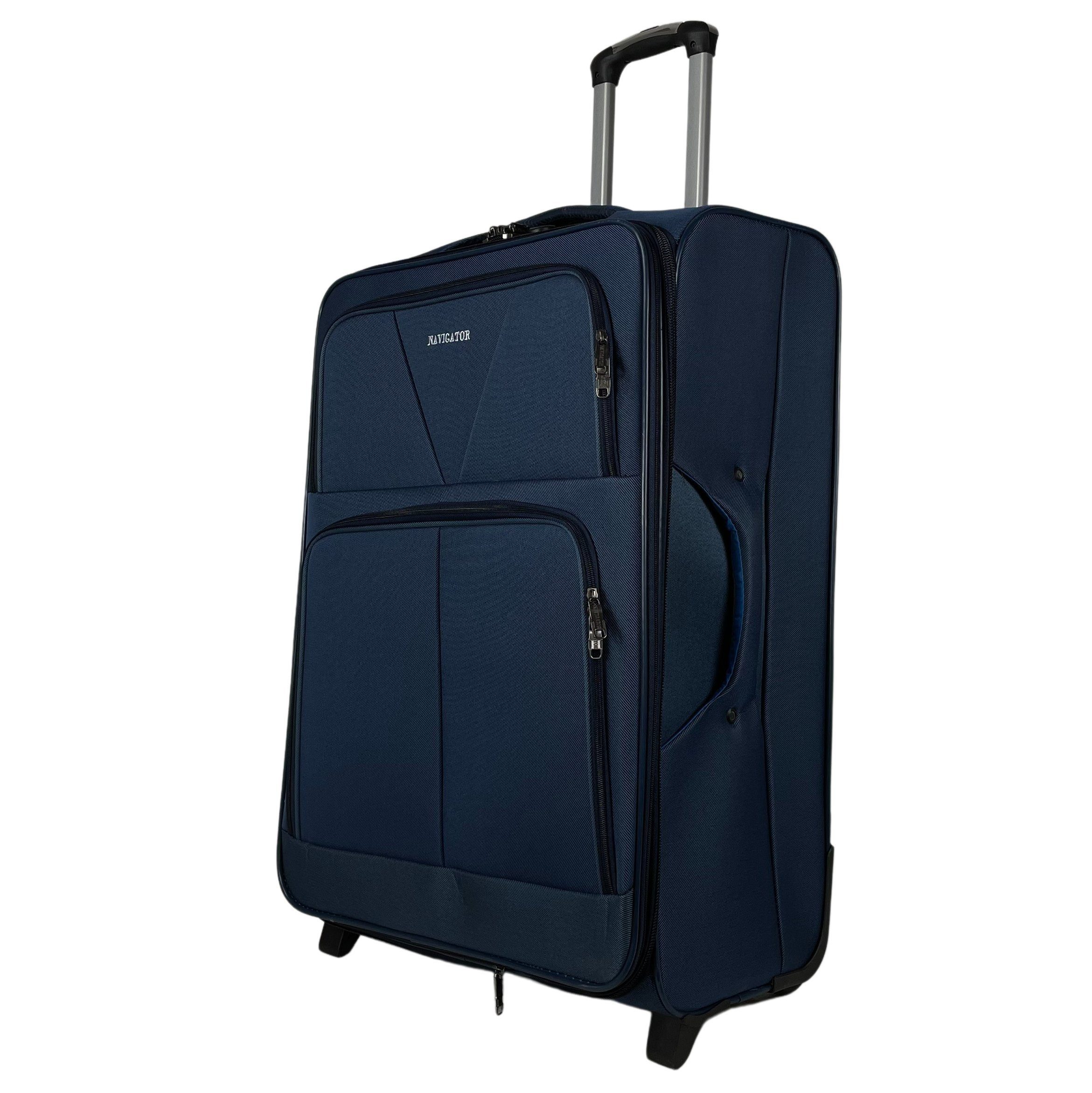 oder MTB Reisekoffer Blau Stoffkoffer erweiterbar 4er Koffer Koffer (M/L/XL/XXL Set)