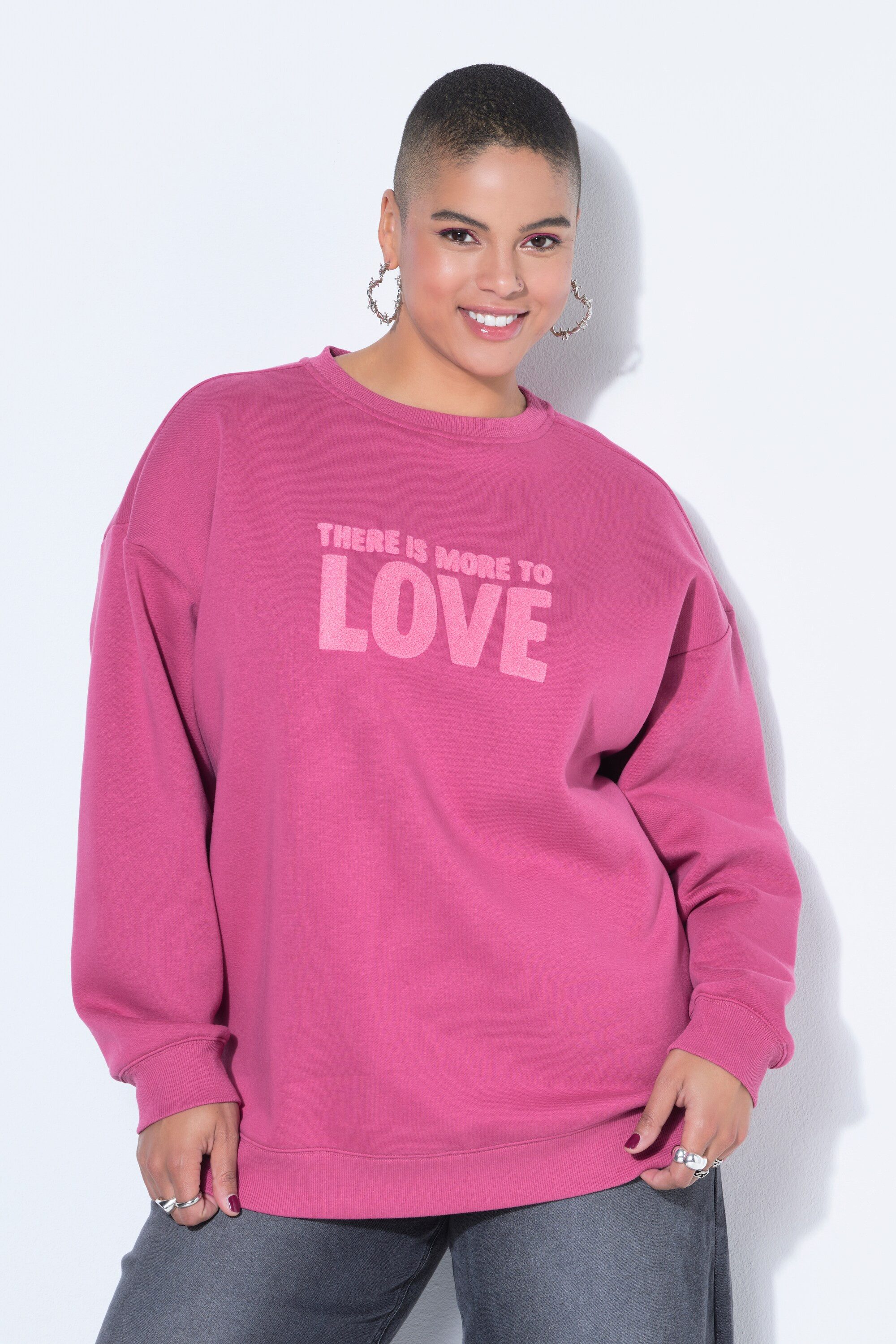 Studio Untold Sweatshirt Sweatshirt Oversize Shape Frottee Statement LOVE günstig online kaufen