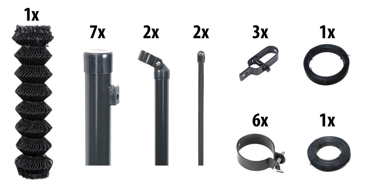 Floraworld Gartenzaun Floraworld Maschendrahtzaun Set 15 m 1500 x 80 cm