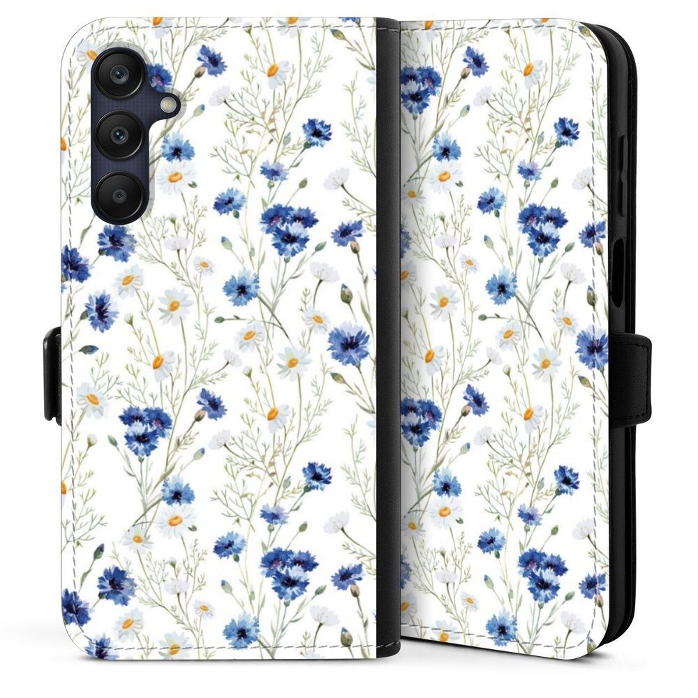 DeinDesign Handyhülle Muster Blume Blumen Flower Pattern 6, Samsung Galaxy A25 5G Hülle Handy Flip Case Wallet Cover