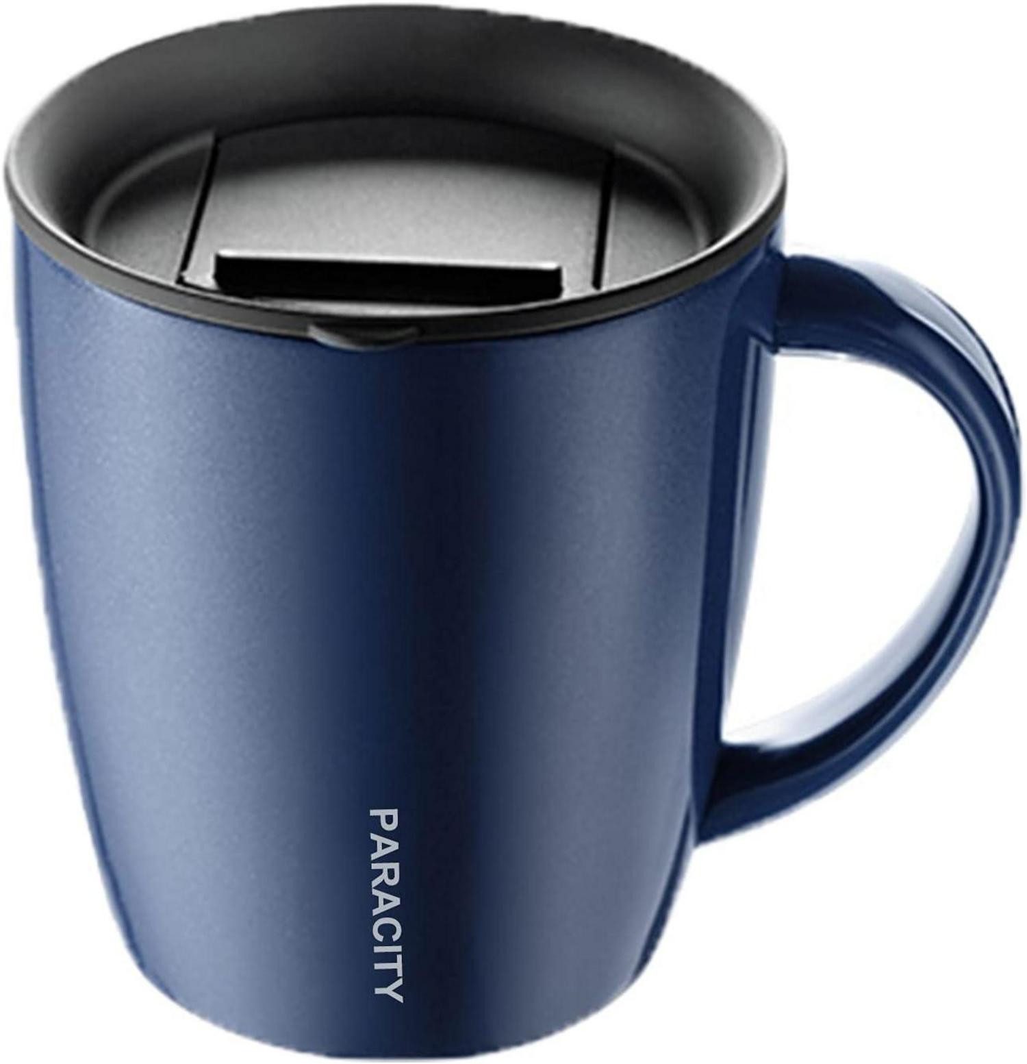 LuxusKollektion Thermobecher Thermobecher Edelstahl 350ml Isolierte Kaffeetasse mit Deckel Henkel