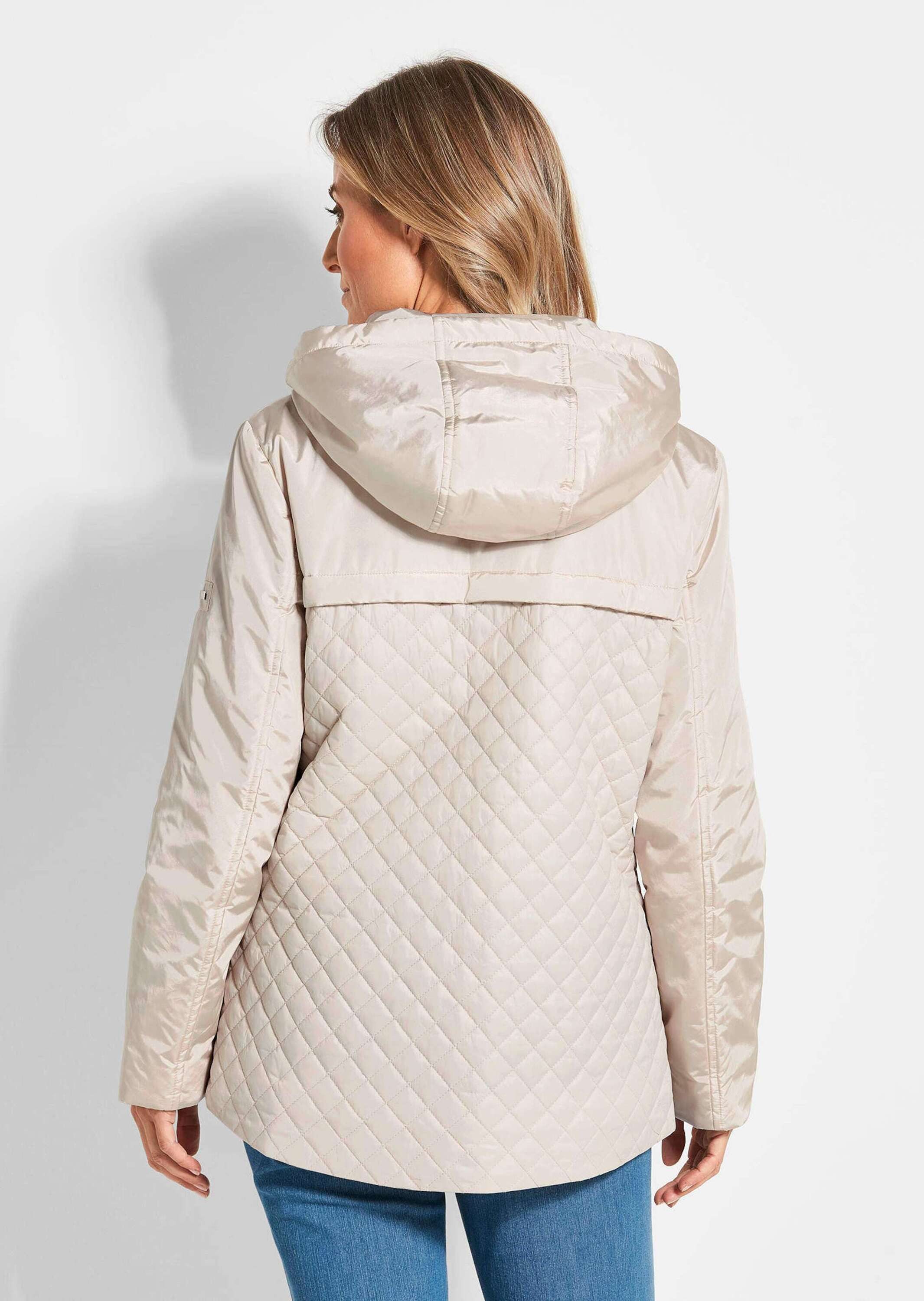 GOLDNER Outdoorjacke Elegante Outdoor-Jacke Rautenstepp mit glatten Details, hoher Kragen