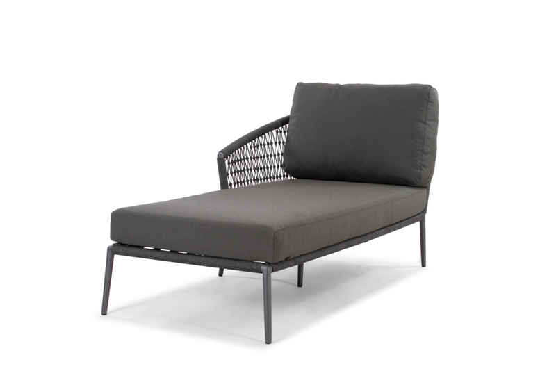Musterring Gartenlounge-Bank Musterring Ibiza Ottomane Lounge schwarz/grau Aluminium 168x82x75 cm (1)