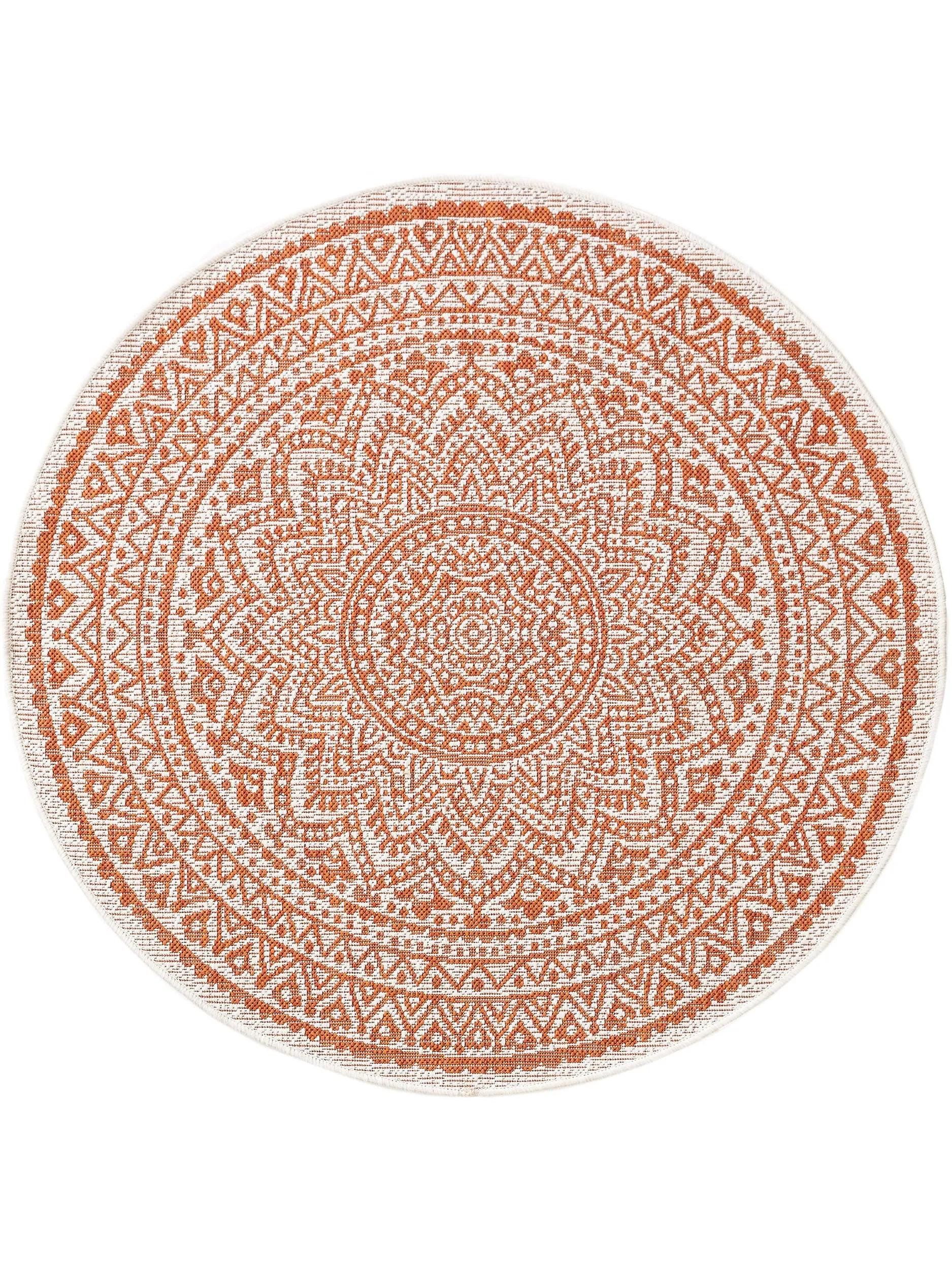 benuta Outdoorteppich Cleo, rund, Höhe: 5 mm, Teppich Wohnzimmer, Schlafzimmer, Esszimmer, Flur, Kunstfaser, Cozy