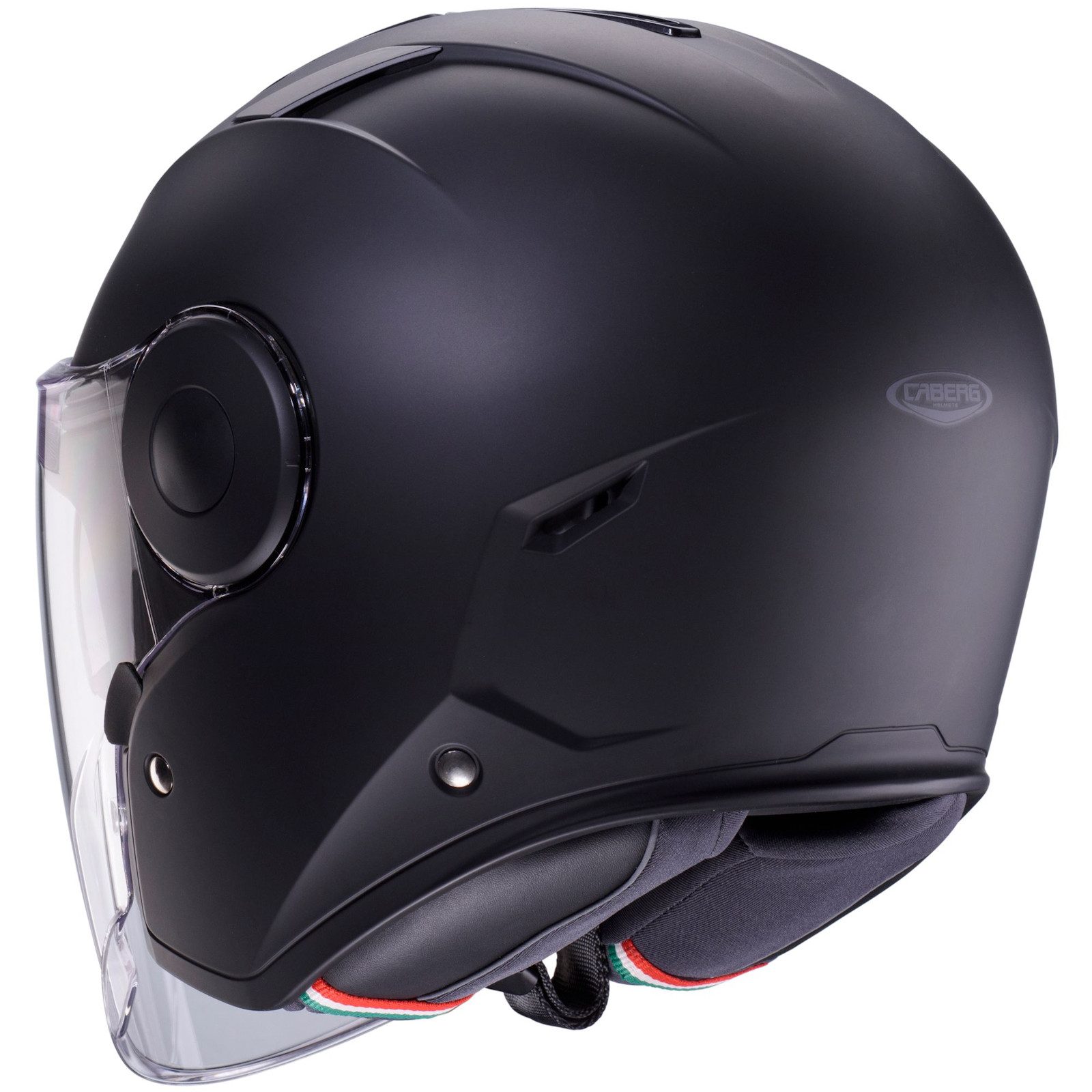 Caberg Motorradhelm Caberg Soho Jethelm matt-schwarz (1er Set), jethelm für motorrad