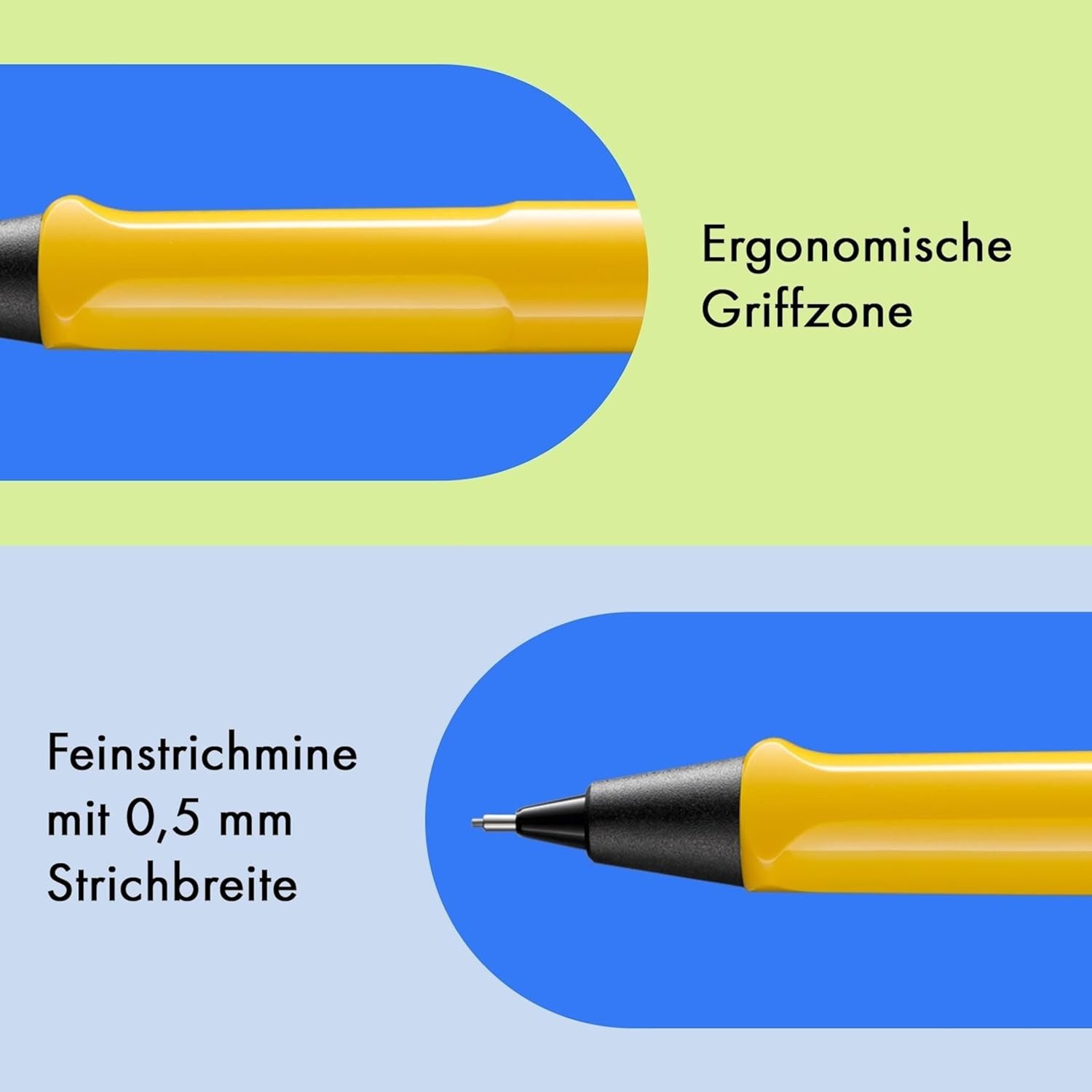 LAMY Druckbleistift LAMY Druckbleistift Safari GELB mit Mine 0,5mm und Radiergummi