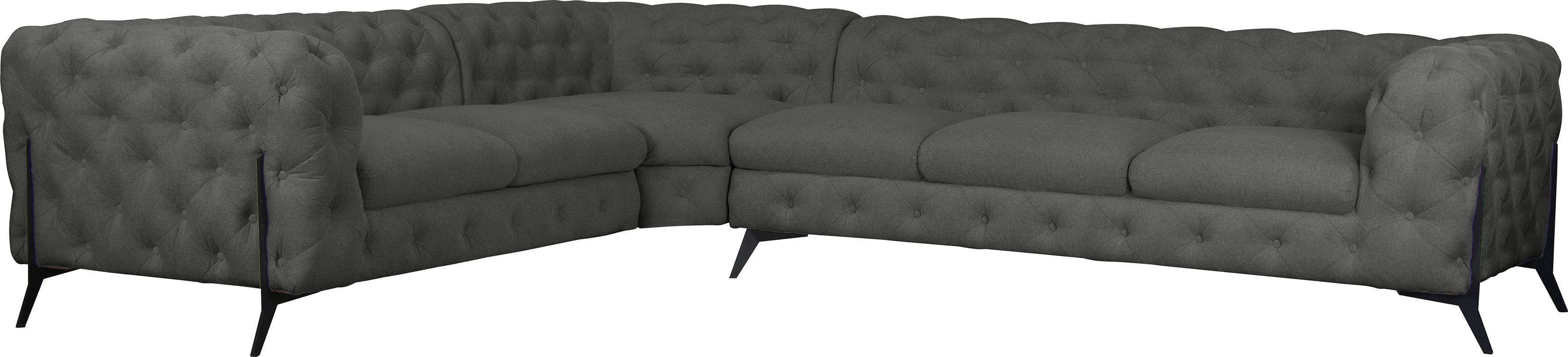 Leonique Chesterfield-Sofa Amaury L-Form, großes Ecksofa, günstig online kaufen