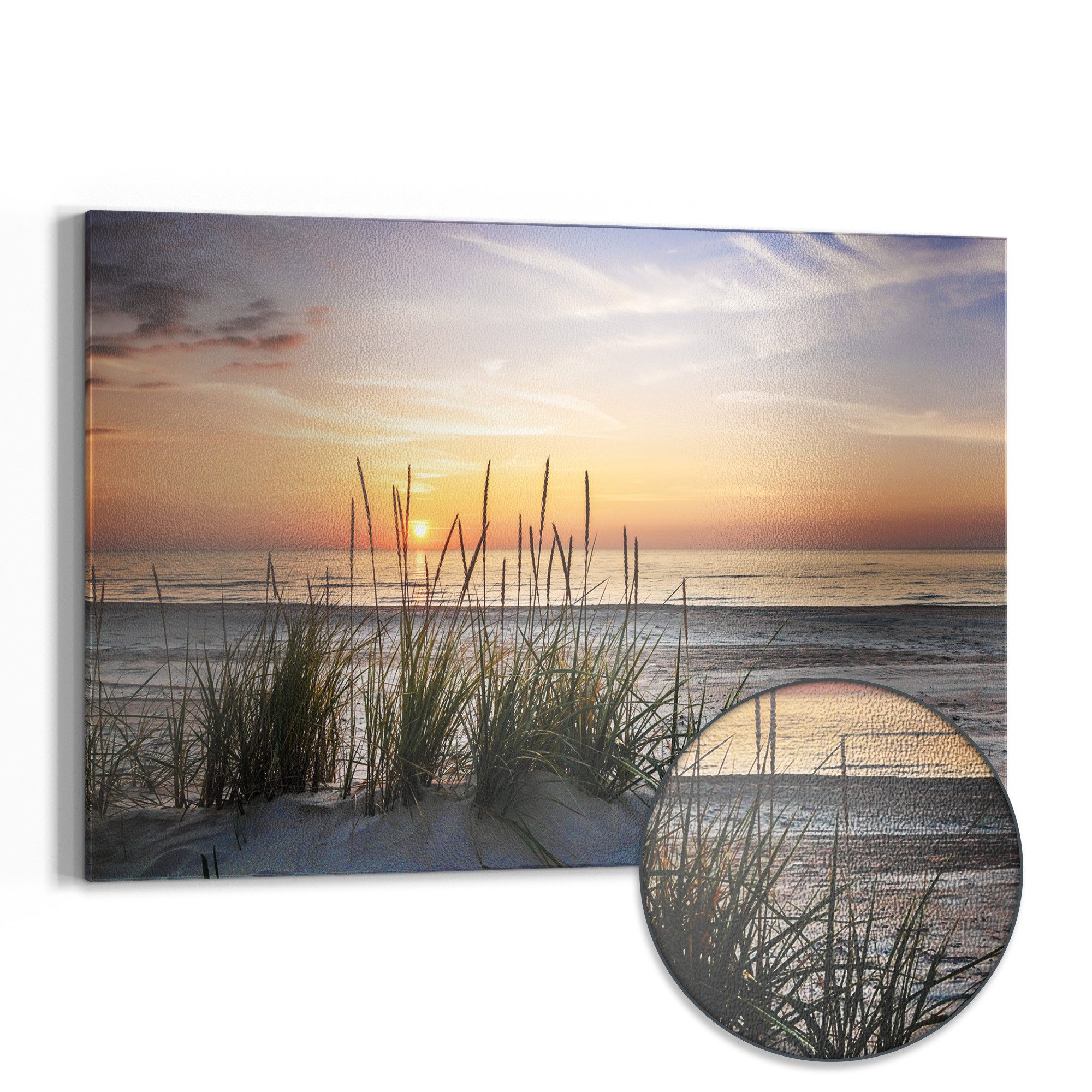 DEQORI Magnettafel 'Sonnenuntergang am Strand', Metall Whiteboard für alle Magnete, Magnetboard magnetisch