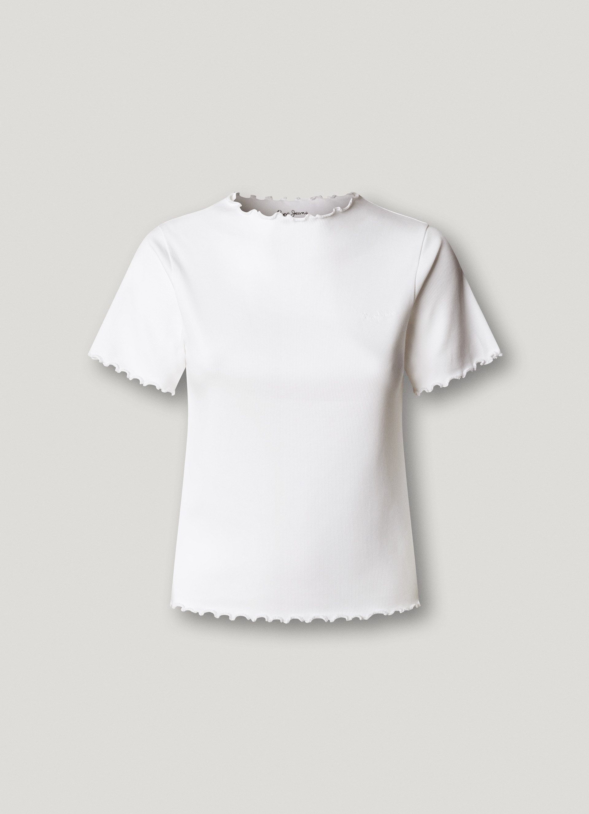 Pepe Jeans T-Shirt NORA mit gewellten Abschlüssen