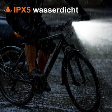 DOPWii Fahrrad-Rücklicht Fahrradrücklicht – hohe Lumen, IPX6 wasserdicht, 360-Grad-intelligente Folgebremsen-Automatikwarnung