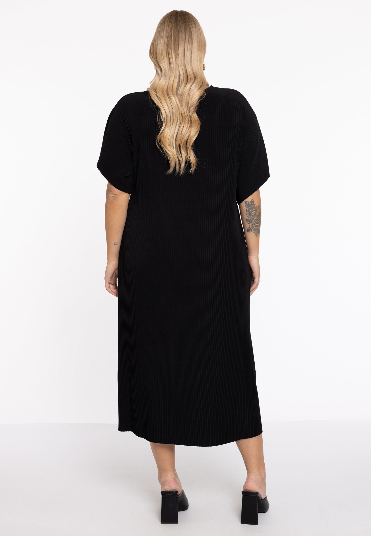 YOEK Midikleid Damen Kleid Große Größen in Basic Form