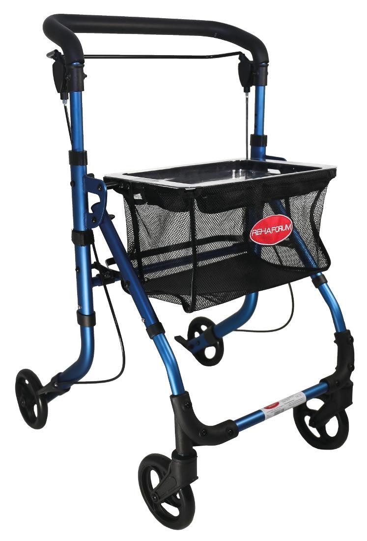 FabaCare Indoor-Rollator Gehwagen für die Wohnung, Leichtgewichtrollator faltbar