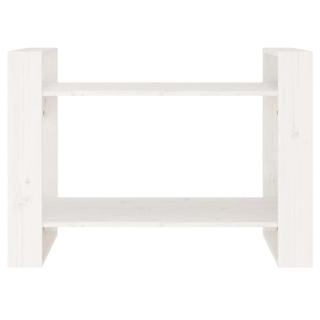 Weiß Bücherregal/Raumteiler Kiefer furnicato 80x35x56,5 Massivholz Bücherregal cm