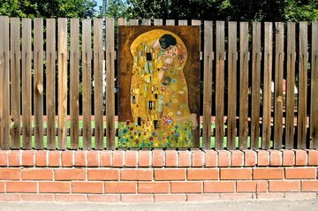 Wallario Sichtschutzzaunmatten Der Kuss von Klimt