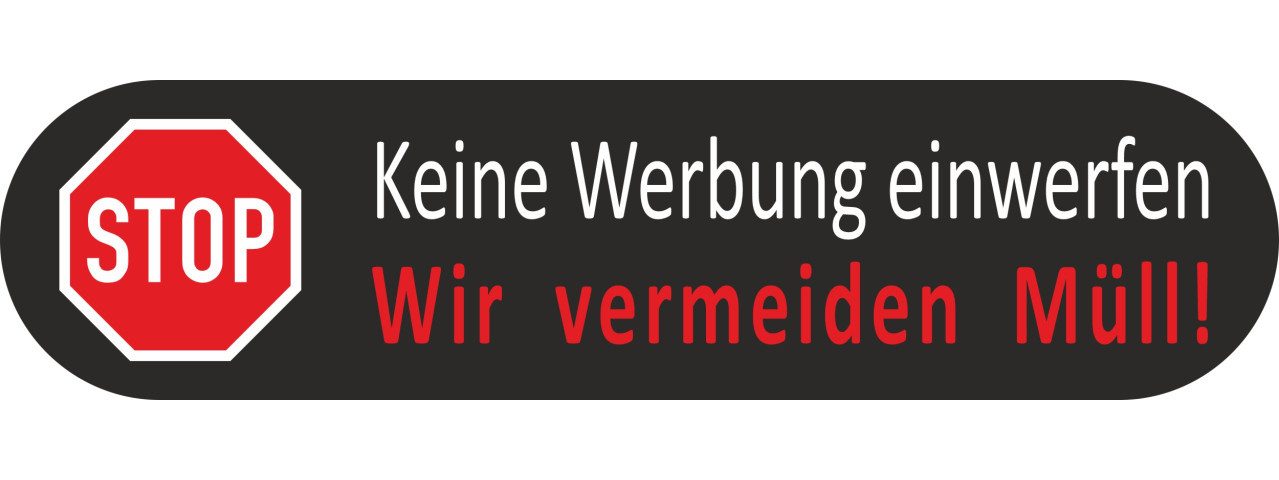 Hermann Schütz Aufkleber Hermann Schütz Aufkleber Stop - Keine Werbung