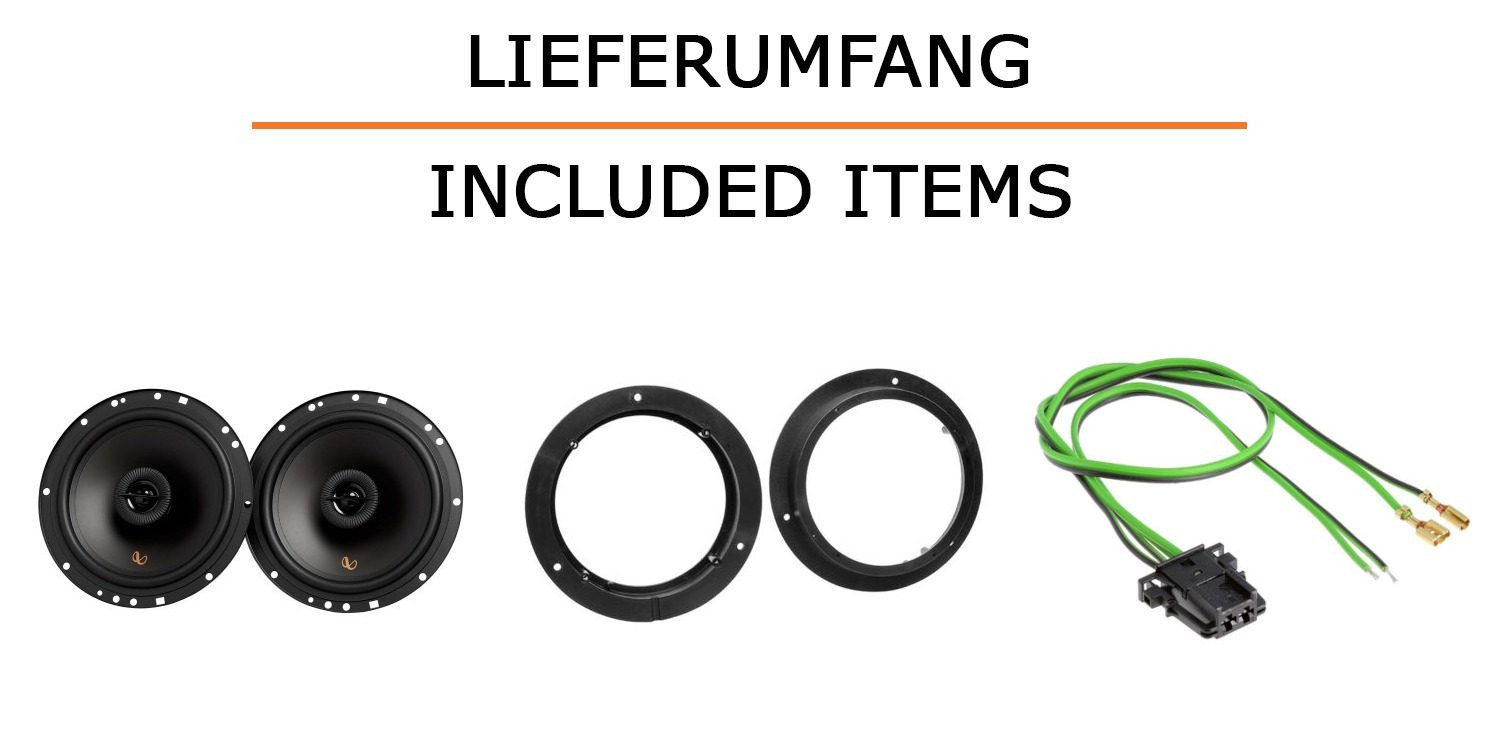 JUST SOUND best choice for caraudio Lautsprecher Boxen Set Infinity Alpha 603F Mercedes A-Klasse W 169 Auto-Lautsprecher (60 W)