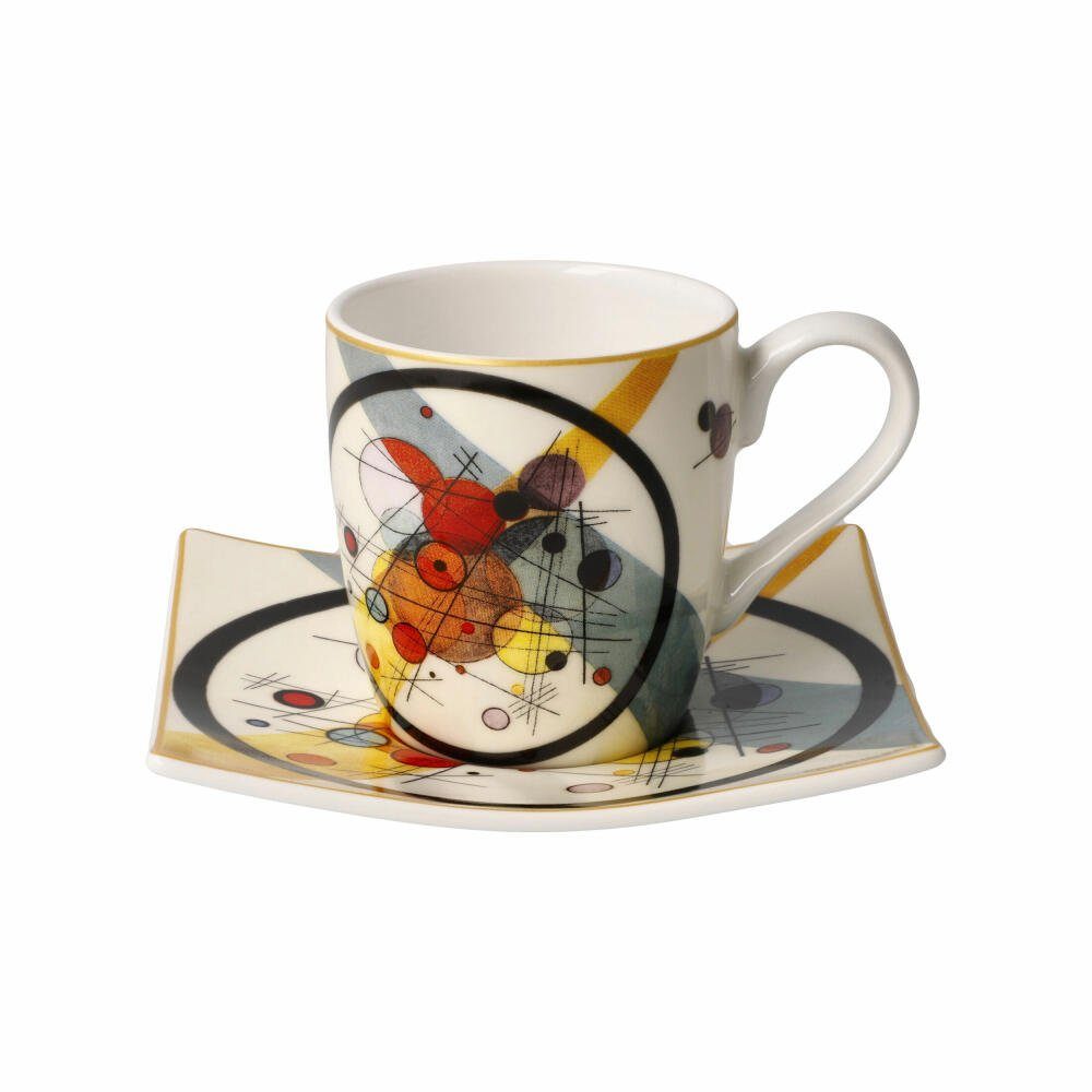 Wassily Orbis Kandinsky, Goebel China-Porzellan Artis Fine Kreis im Kreise Espressotasse