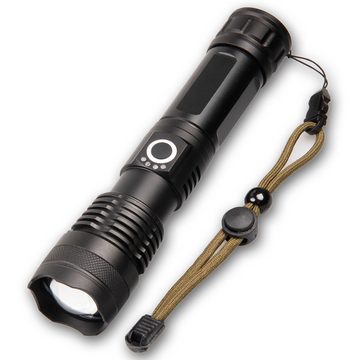 Gontence LED Taschenlampe Zoom-Taschenlampe Outdoor-LED-Taschenlampe,Taschenlampe USB Aufladbar (1-St)