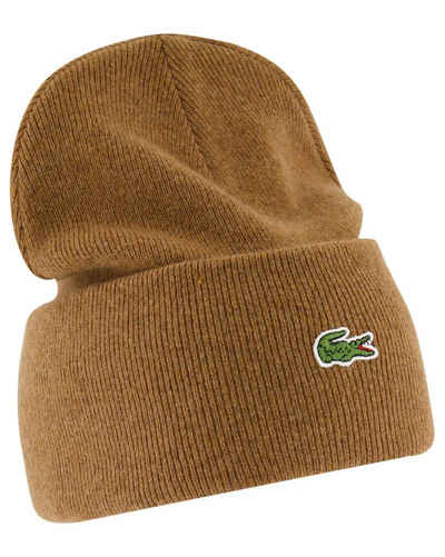 Lacoste Beanie Strickmütze WOOL BEANIE mit Wolle