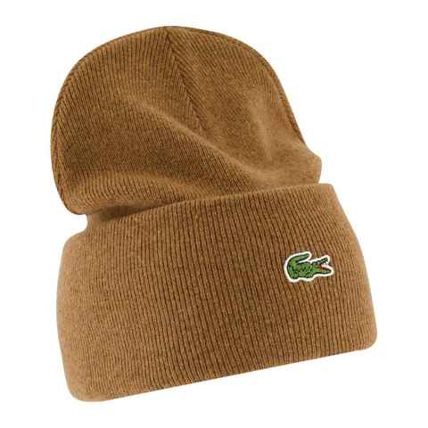 Lacoste Beanie Strickmütze WOOL BEANIE mit Wolle