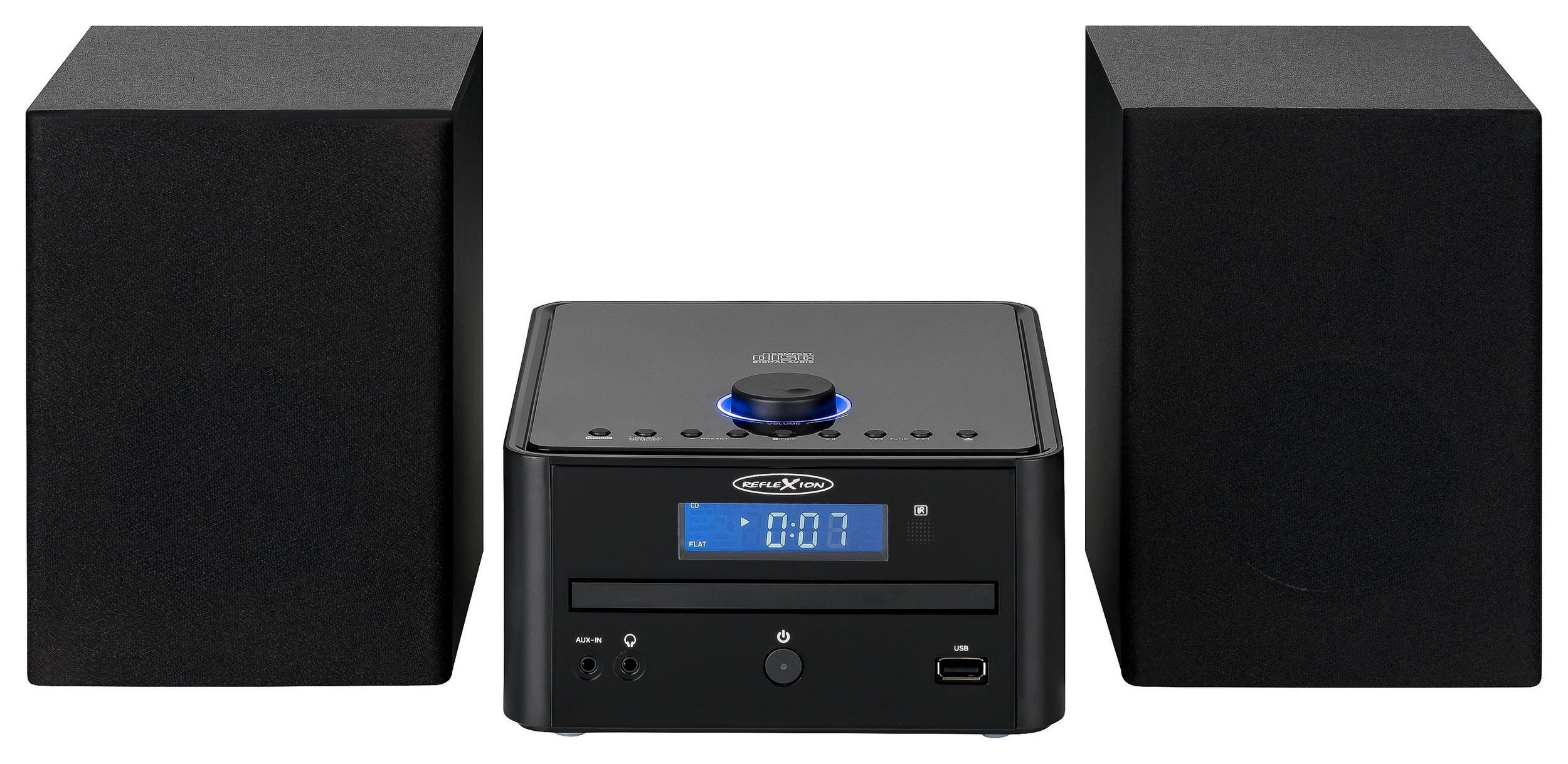 Reflexion HIF79FM Microanlage (UKW, USB, MP3/CD, und Bluetooth, 32,00 W, Alarm, Uhr, Sleep-Funktion)