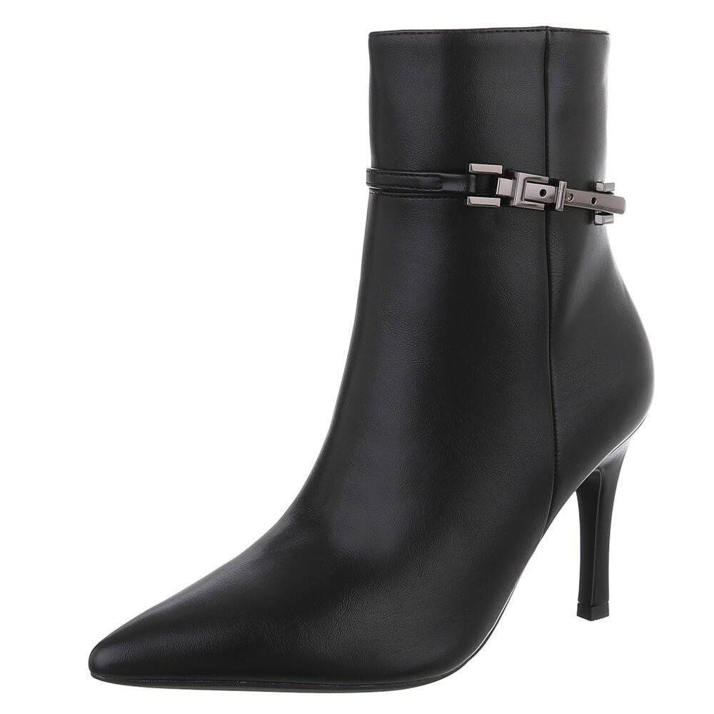 Ital-Design Eleganter Damen Stiefel mit Absatz und Detailverschluss High-He günstig online kaufen