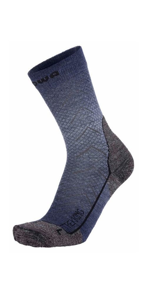 Lowa Wandersocken Crew Trekking (Merinowolle, Wabenstruktur) blau - 1 Paar