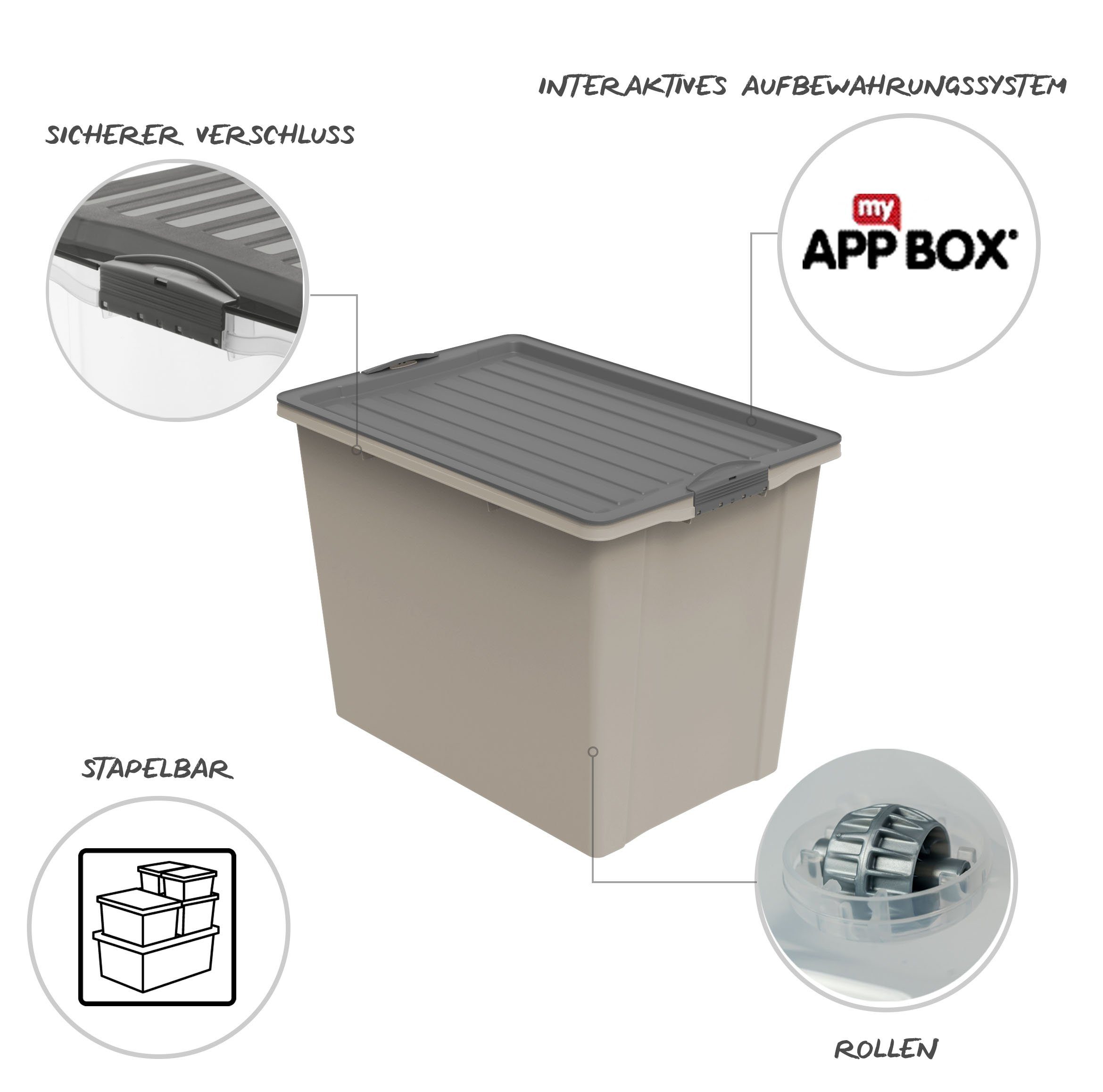 ROTHO Aufbewahrungsbox Compact Aufbewahrungsbox 70l mit günstig online kaufen