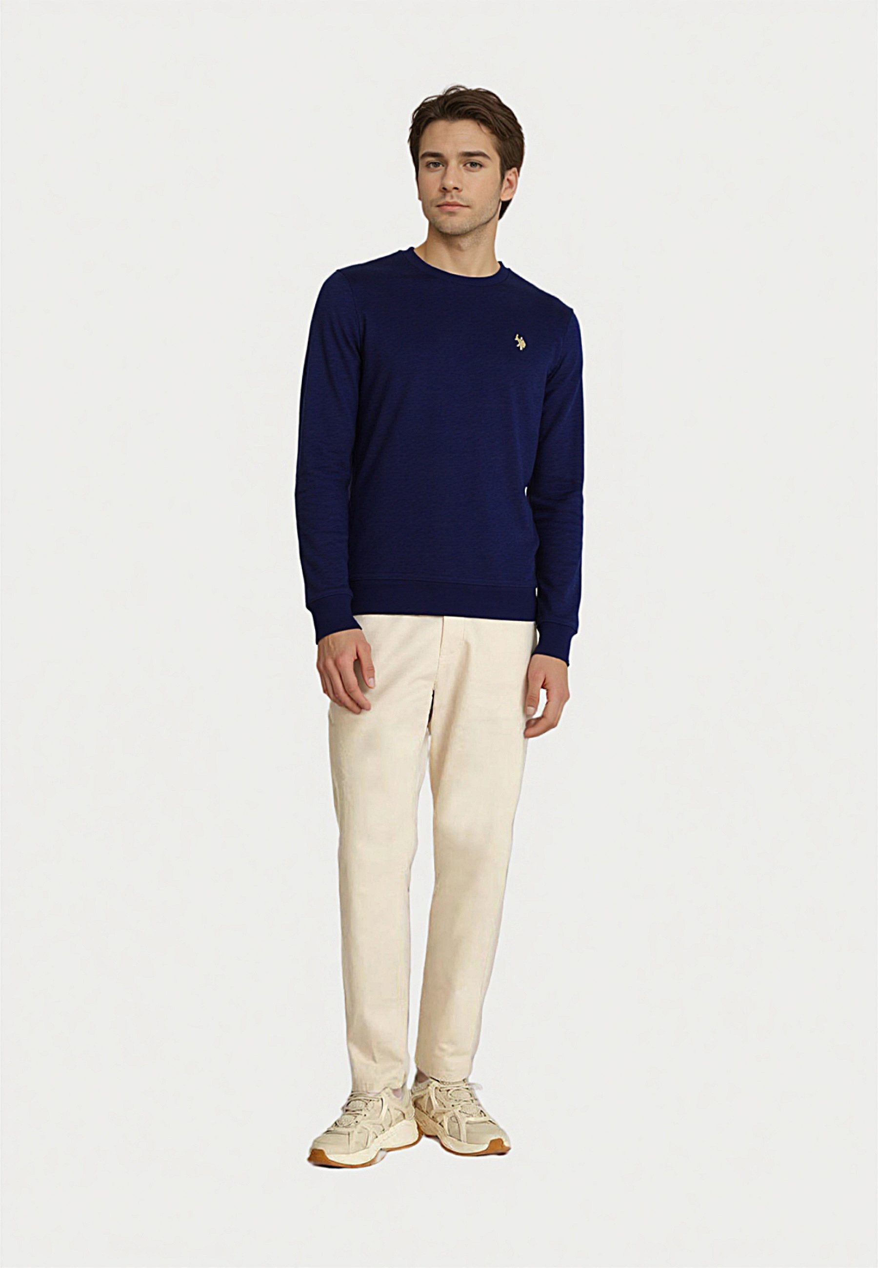 U.S. Polo Assn. Sweatshirt Sweater Pullover mit Stickerei (1-tlg) günstig online kaufen