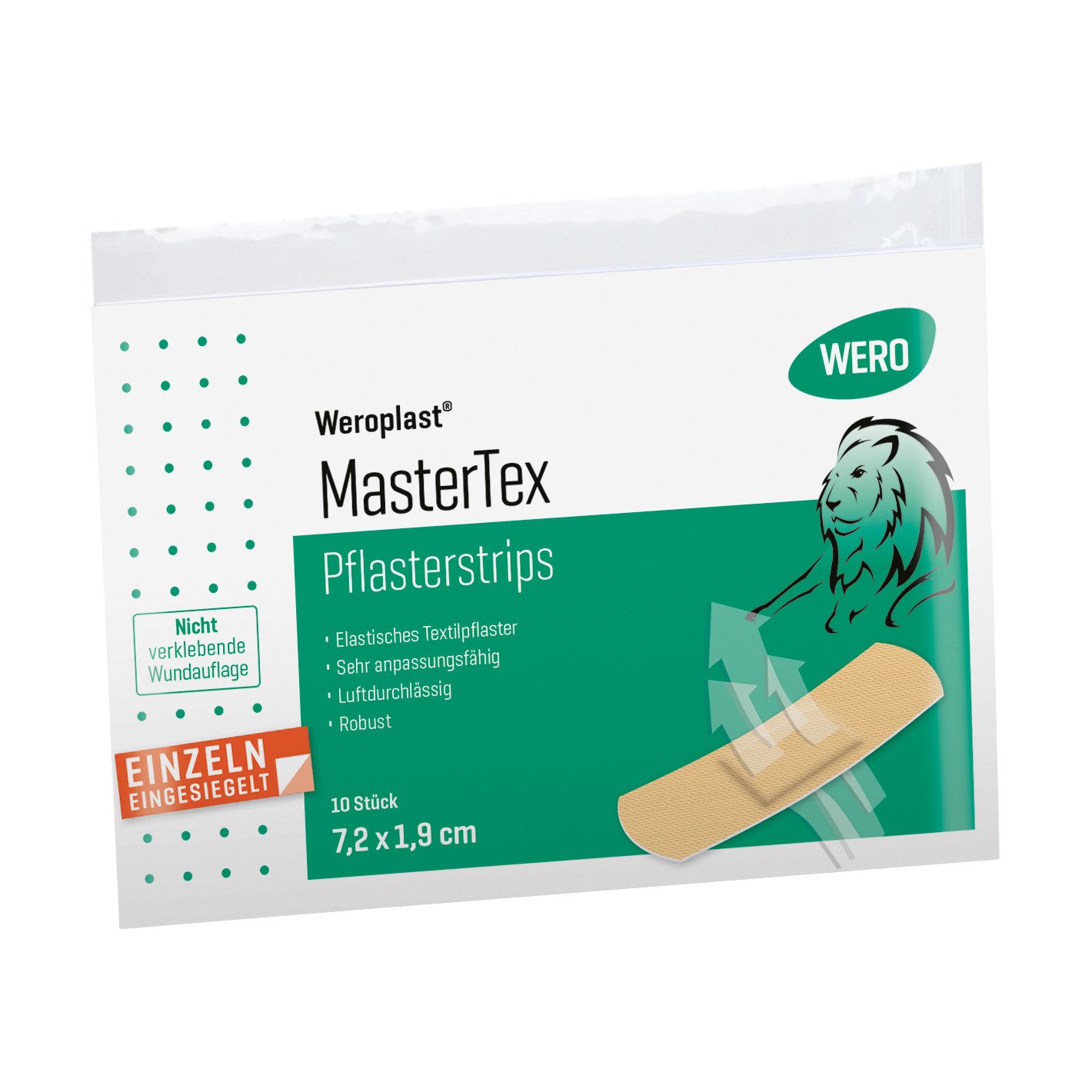 Weroplast® Wundpflaster MasterTex Pflasterstrips (10 St), Pflasterstrips