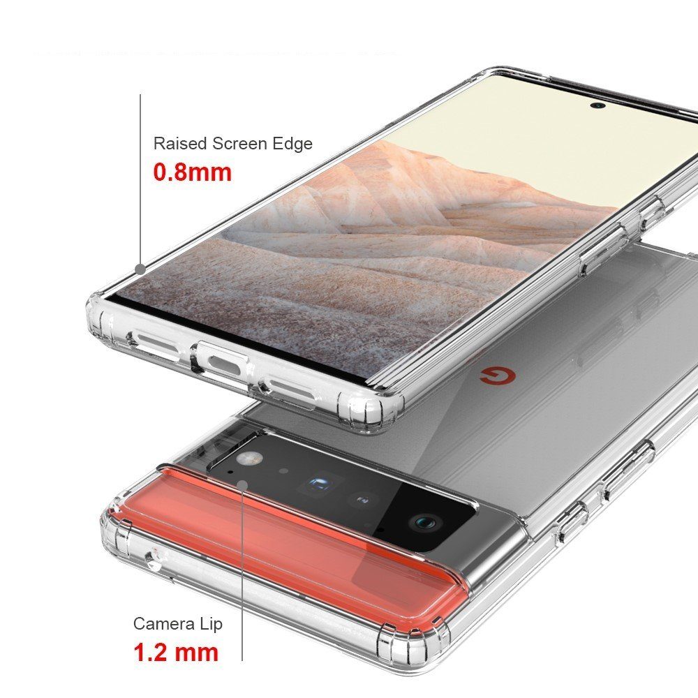 CoverKingz Handyhülle Hülle für Google Pixel 6 Pro Handyhülle Hybrid Silikon Case Bumper 17,01 cm (6,7 Zoll), Handyhülle Schutzhülle Transparent Hybrid Silikonhülle Bumper