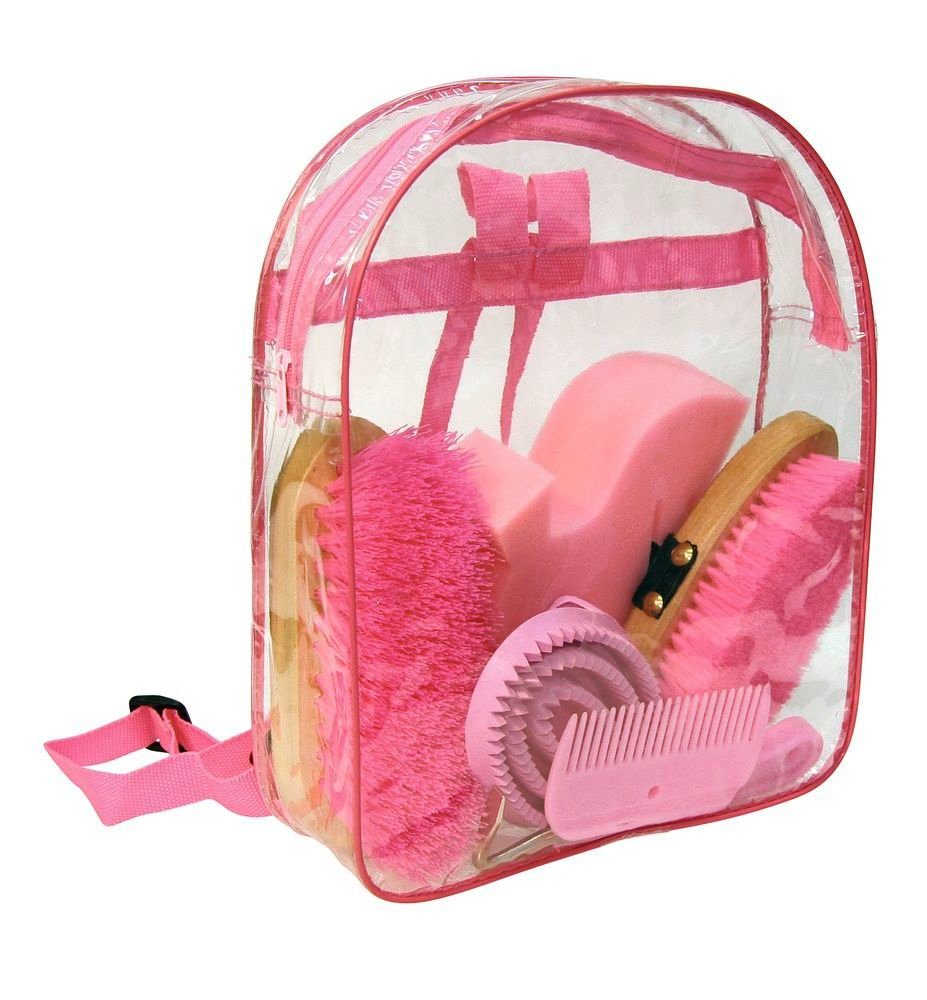 Kerbl Pferdebürste Kerbl Putz Rucksack pink Putzset Pflegeset Pferde Putzzeug BŸrsten