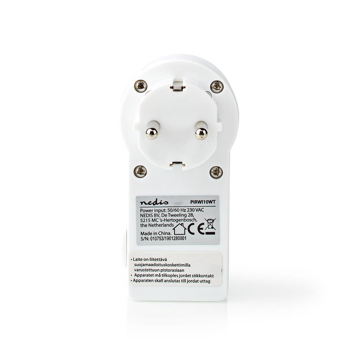Nedis Bewegungsmelder PIRWI10WT, (1-St), PIR-Sensor, 120° Erfassung, für Innenräume, flexibel nutzbar