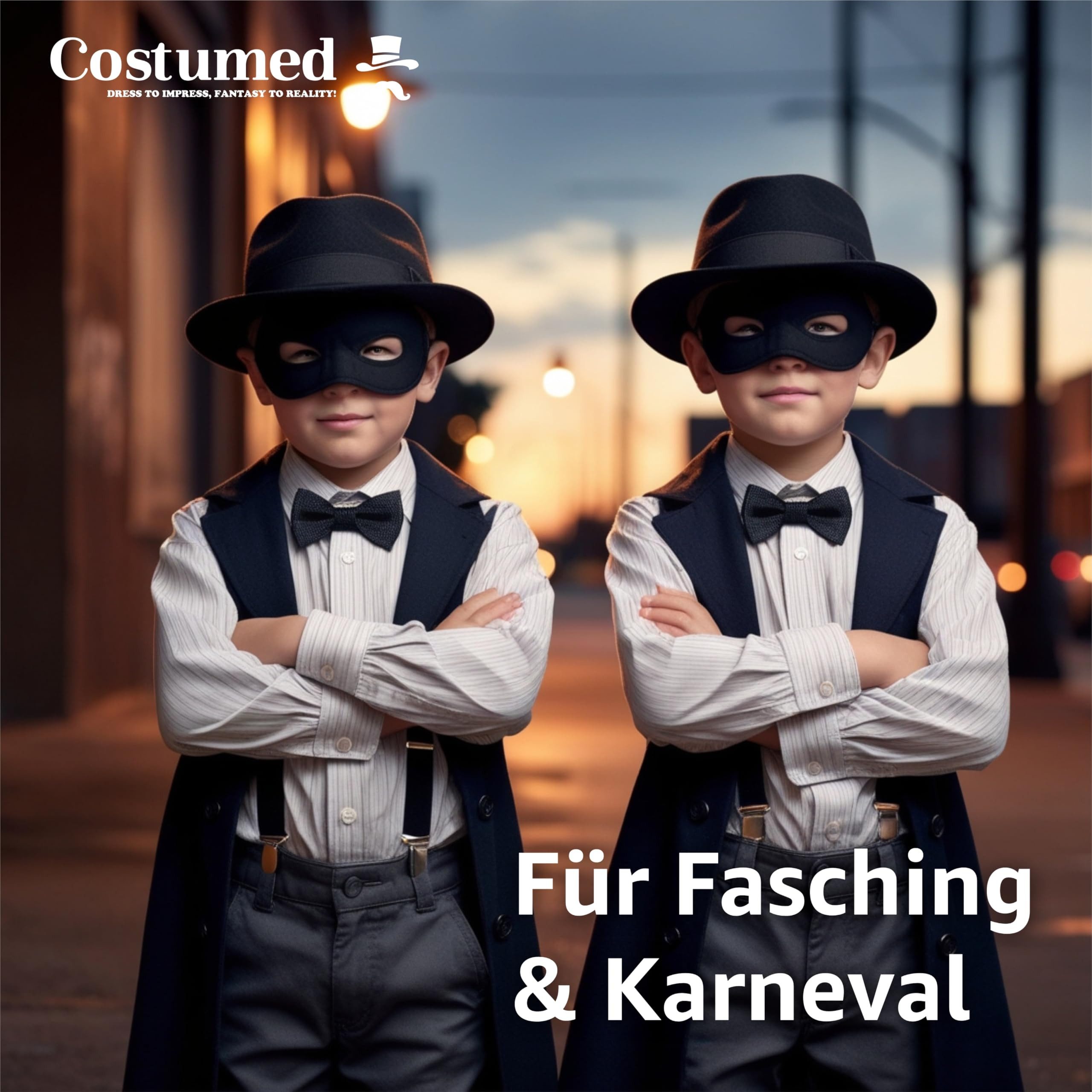 Costumed Kostüm Bandit Maske – Klassisches Kostümaccessoire für Fasching