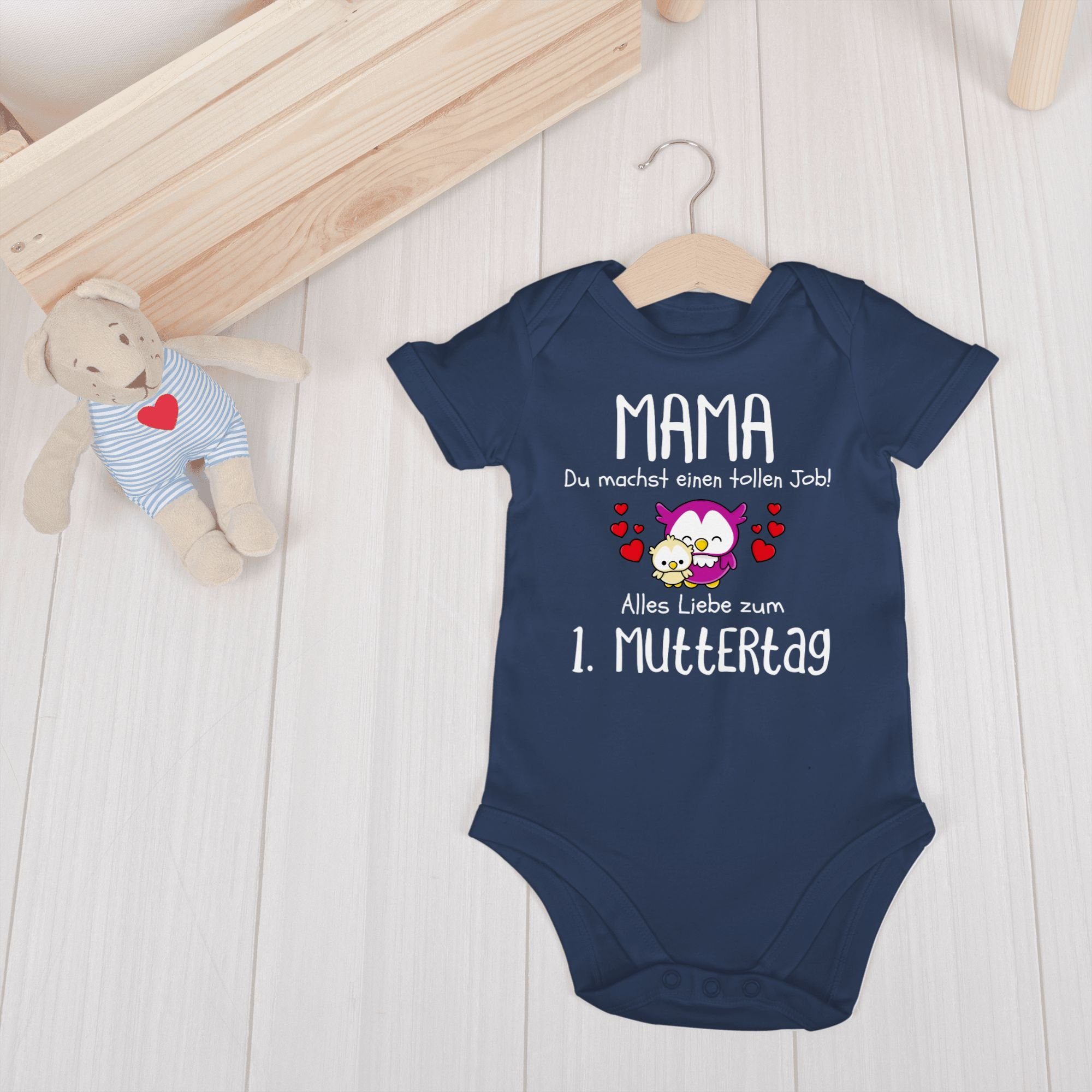 Shirtracer Shirtbody 1. Muttertag I Mama du machst einen tollen Job (1-tlg) Muttertagsgeschenk