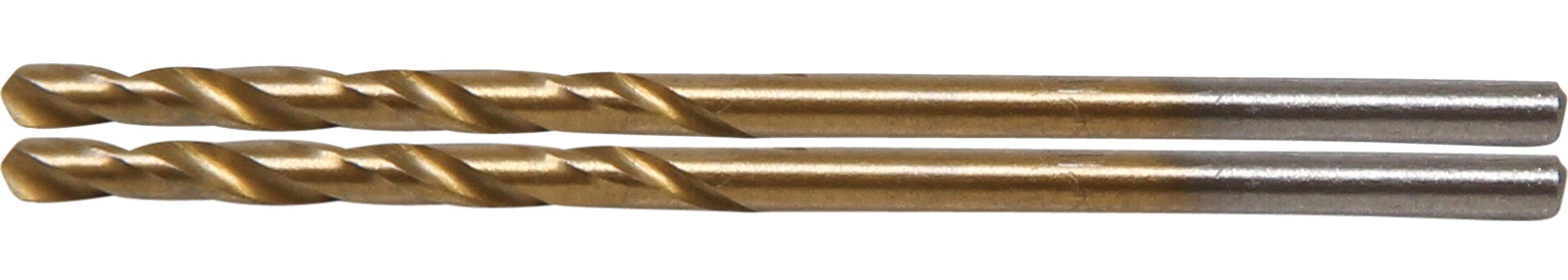 BGS technic Spiralbohrer Spiralbohrer, HSS-G, titan-nitriert, 2,5 mm, 2-tlg.