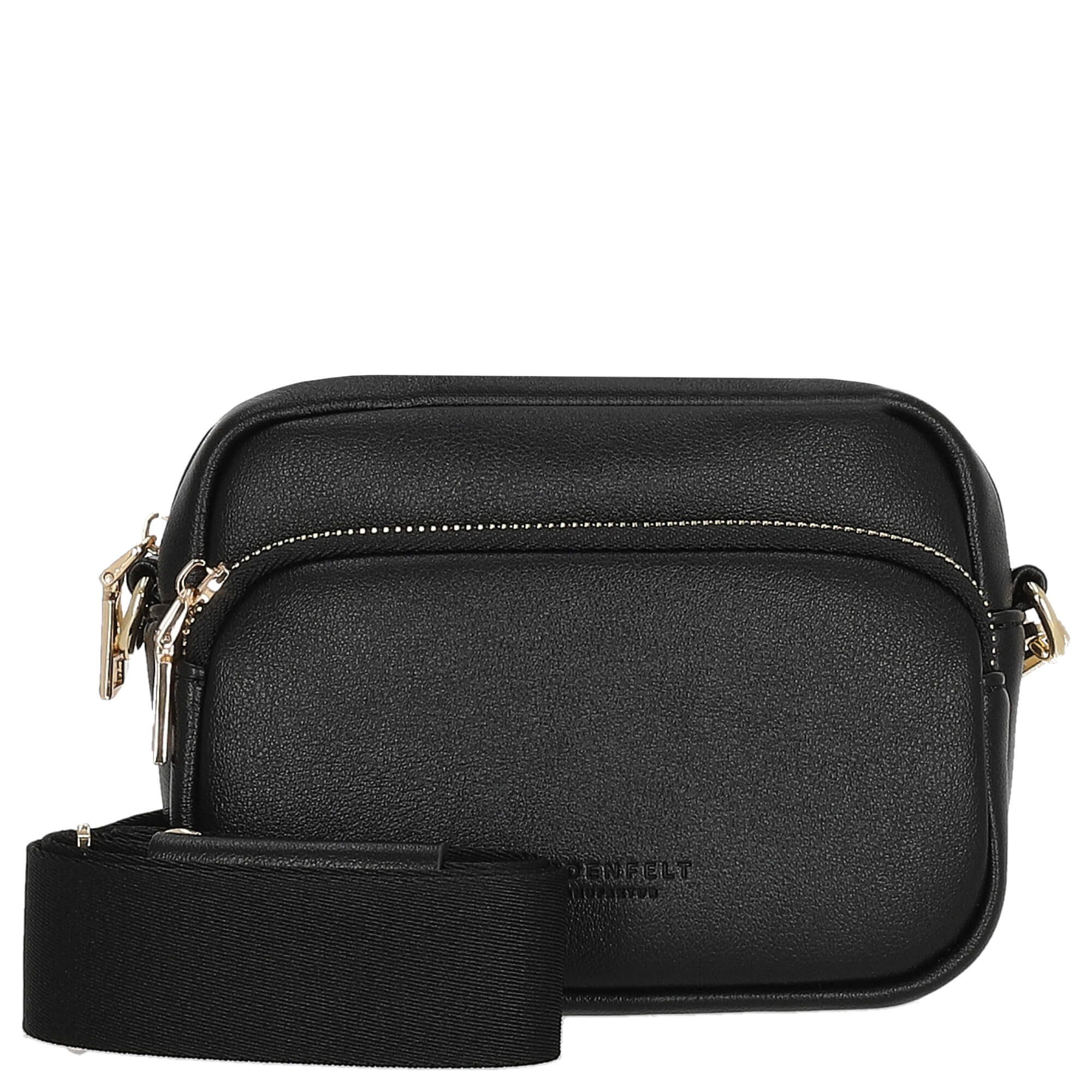 Umhängetasche Heby - Schultertasche 18 cm (black/gold)